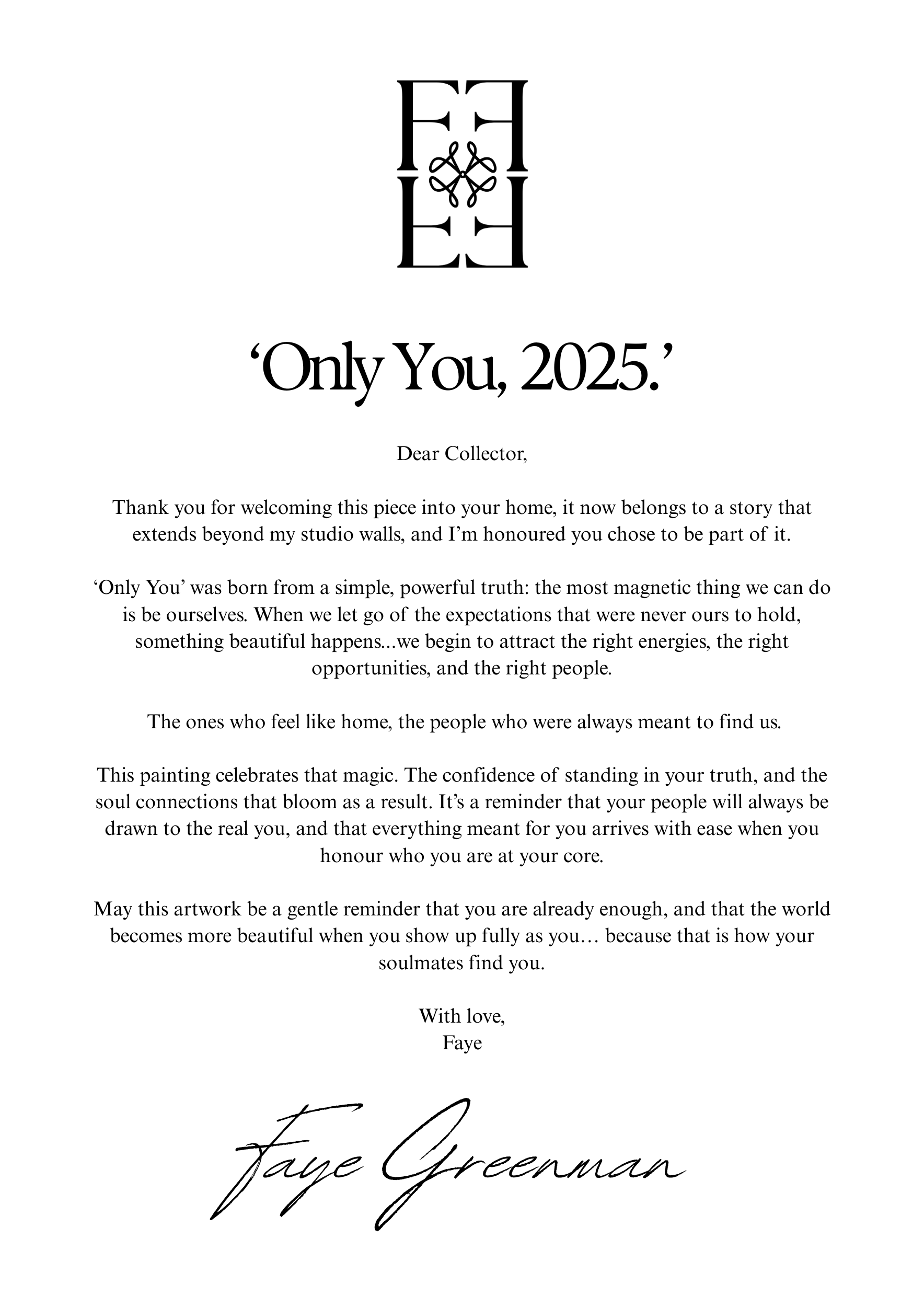 Only You, 2025.