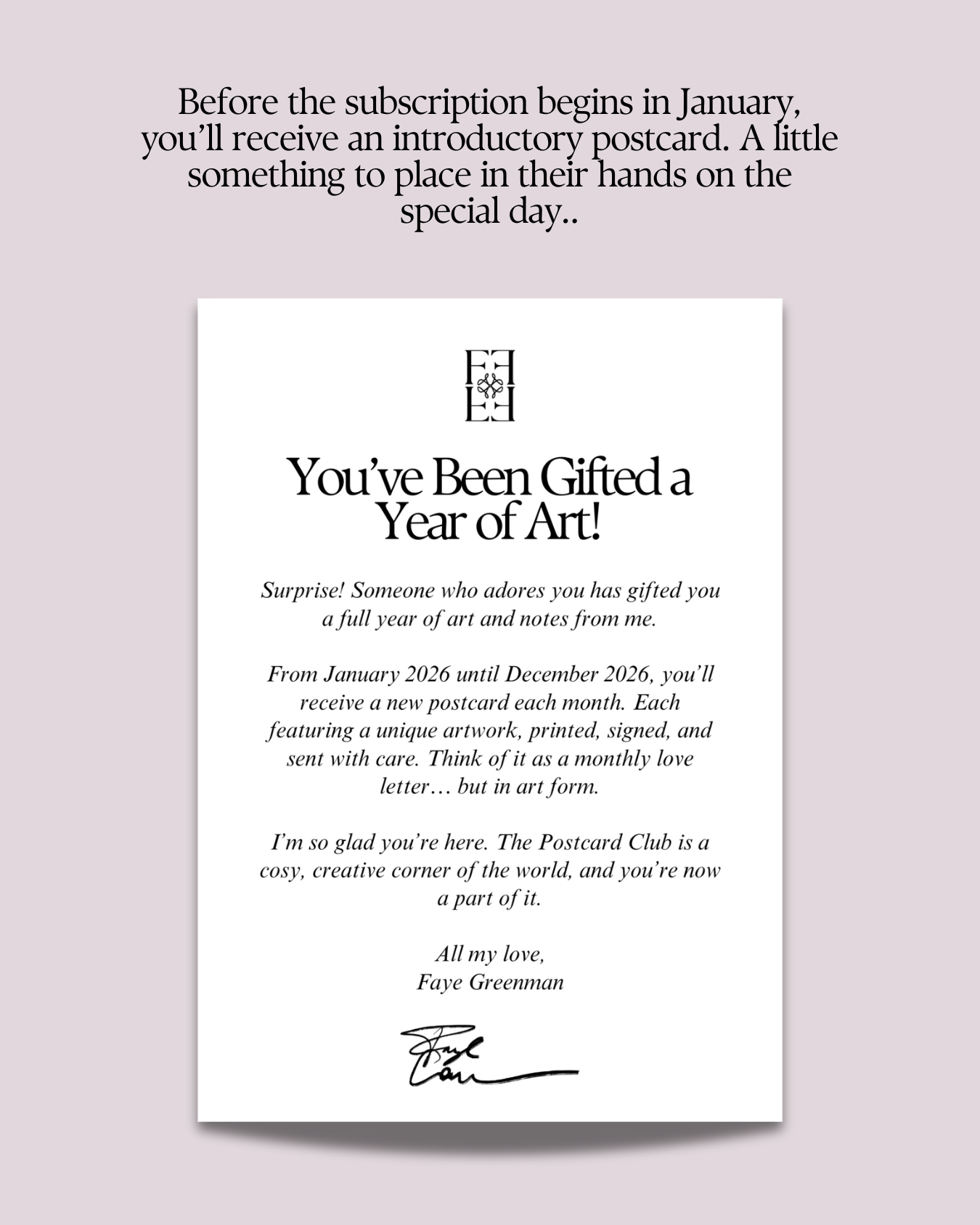 The Postcard Club - 12 months